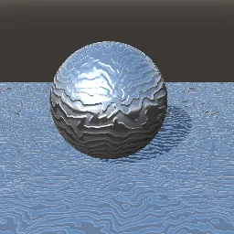 Recorded render of Damascus pattern-welded steel