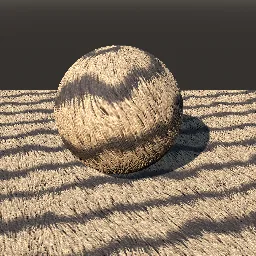 Recorded render of Fur pelt from strands along a flow field