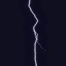 Recorded render of Procedural lightning bolt with branches