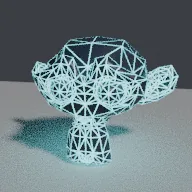 Recorded render of Wireframe overlay material