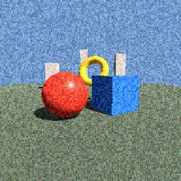 Recorded render of Animated film grain with luminance response