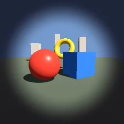 Recorded render of Shaped vignette with colour and focus point