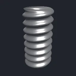 Recorded render of Threaded rod with a trapezoidal helical thread