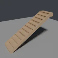 Recorded render of Straight stair flight with stringers and a comfort report