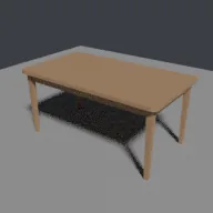 Recorded render of Parametric table with tapered, round or turned legs