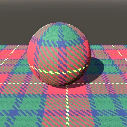 Recorded render of Tartan woven from a thread-count sett in 2/2 twill