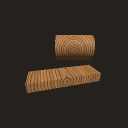 Recorded render of Procedural wood with growth rings and grain